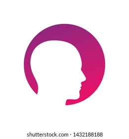 Vector human illustration. User symbol isolated on a white background. Male logo shape. Abstract people icon. 