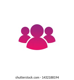 Vector human illustration. User symbol isolated on a white background. Male logo shape. Abstract people icon. 