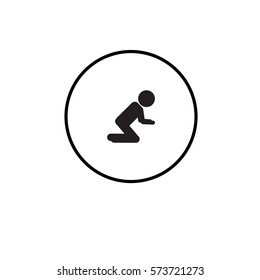 vector. human man. pray icon.