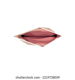 vector human mouthparts with a smile 