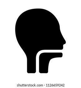 vector human pharynx illustration isolated. human pharynx symbol