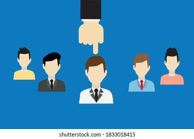 Vector human resources concept vector design.