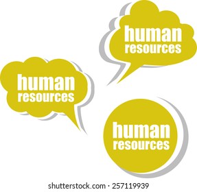 vector human resources . Set of vector stickers, labels, tags. vector Template for infographics