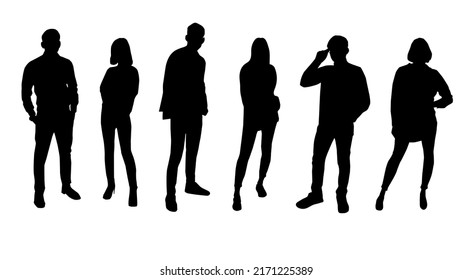 Vector human silhouettes for business design and presentations