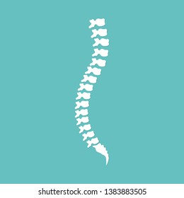 Vector human spine icon silhouette