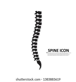 Vector human spine icon silhouette