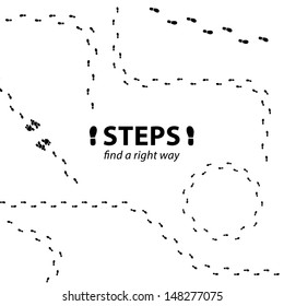 Vector human steps 