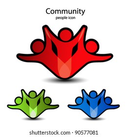 Vector human symbols - community icons