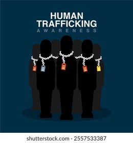 vector human trafficking awareness poster template