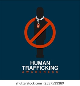 vector human trafficking awareness poster template