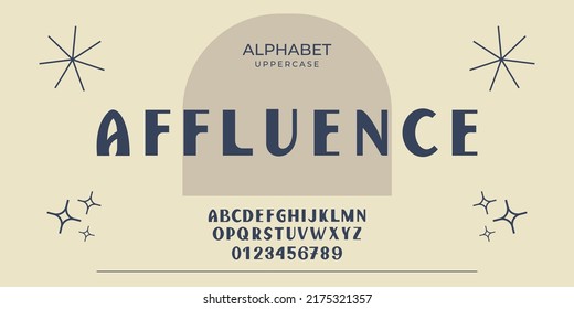 Vector humanist alphabet, contemporary modern style