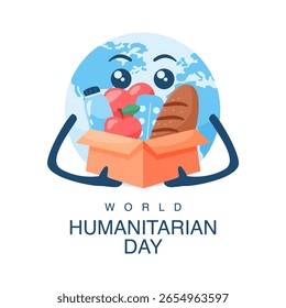 vector humanitarian day poster template