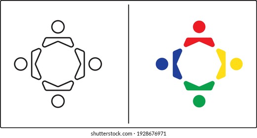 Vector Humanity for apps or website design and more. Transparent background with colored sample
