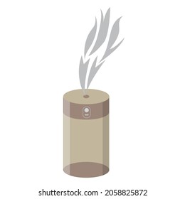 Vektorbefeuchter. Luftbefeuchter-Symbol für Cartoon. Farbmodus RGB
