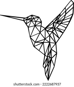 Vector hummingbird drawing is suitable for metal and wood laser cutting.