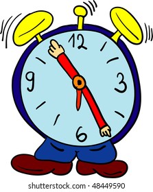 vector - humor alarm clock isolated on background