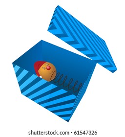 vector humorous illustration of jack from the box
