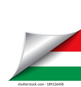 Vector - Hungary Country Flag Turning Page