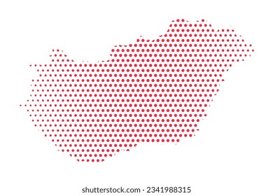Ilustración de Mapa Detectado de Vector Hungría, puede ser utilizada para diseños de negocios, diseños de presentaciones o cualquier diseño adecuado.