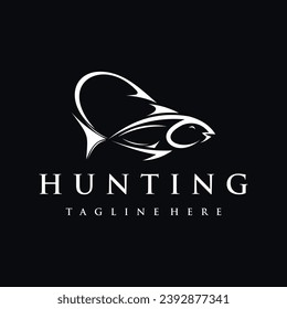 Vector hunting logo design vector icon with modern style