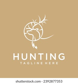 Vector hunting logo design vector icon with modern style