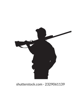 vector Hunting silhouettes man people