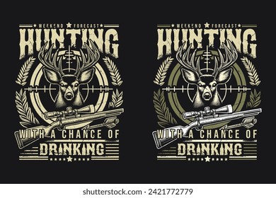 Diseño de camisetas de caza de vectores, diseño de camisas personalizadas para los amantes de la caza.