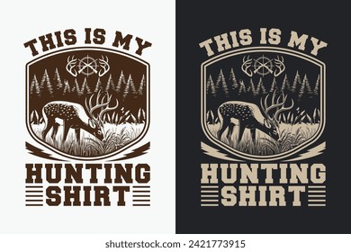 Diseño de camisetas de caza de vectores, diseño de camisas personalizadas para los amantes de la caza.