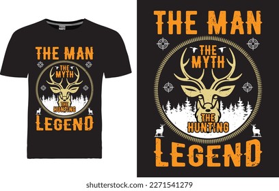 vector Hunting T-shirt Design template