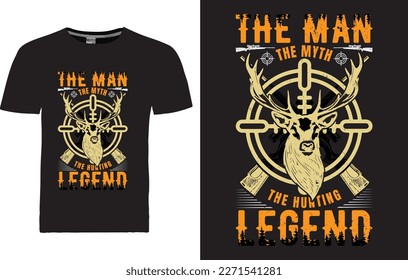 vector Hunting T-shirt Design template