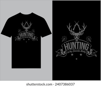 
 Vector hunting T-Shirt design template