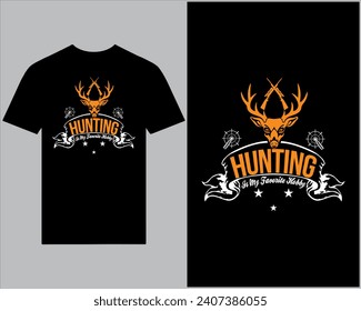 
 Vector hunting T-Shirt design template
