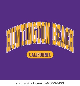 Vector Huntington Beach text typography design for tshirt hoodie baseball cap jacket and other uses vector