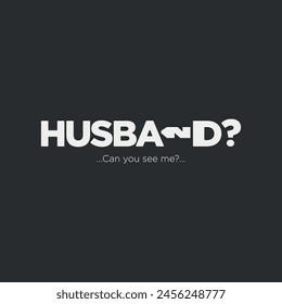 Vector husband text logo design