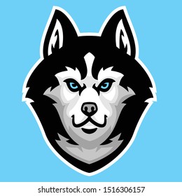 vector of husky dog head mascot