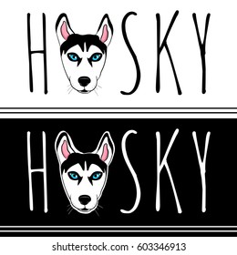 Vector Husky graphic logo