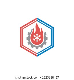 Vector of HVAC Cooling and heating logo design eps format, suitable for your design needs, logo, illustration, animation, etc.