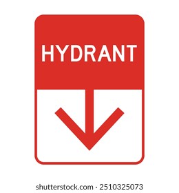 Vector Hydrant Sign Design Illustration