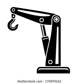 vector hydraulic hand crane symbol