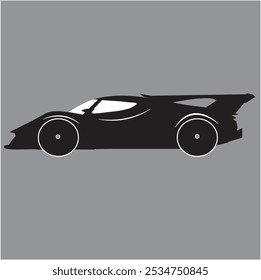 Ein Vektor eines Hypercars mit futuristischem Design.