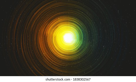 Vector Hyperspace Realistic Milky Way spiral on galaxy background,Universe and starry concept design.