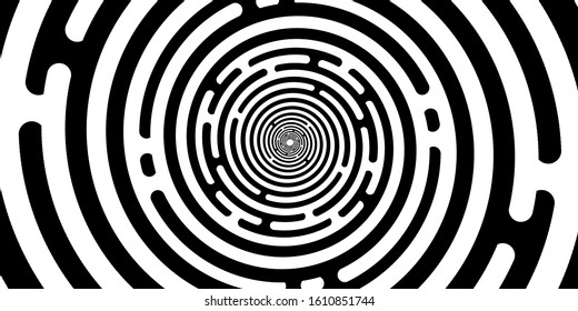 Vector Hypnotic Helix Maze - Mesmerizing Infinite Spiral Labyrinth