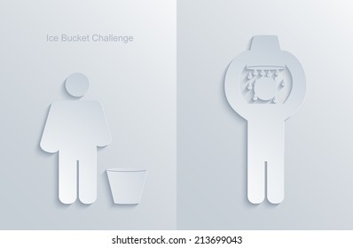vector ice bucket challenge. modern flashmob. Eps10