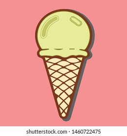 vector ice cream in 3D style