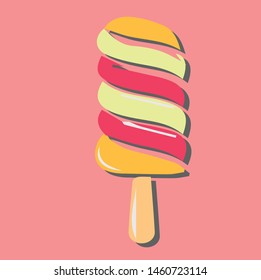 vector ice cream in 3D style