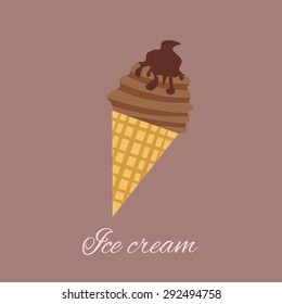 Vector  ice cream background. Elements for dessert menu. 