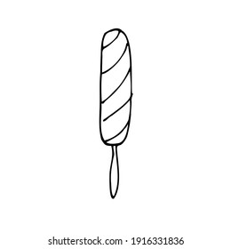 Vector Ice cream candy isolated on the white background for menu cafe, bar, children food, restaurant