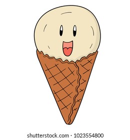vector of ice cream cartoon