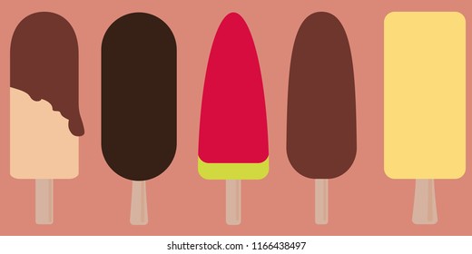 Vector ice cream collection.