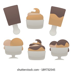 vector ice cream collection